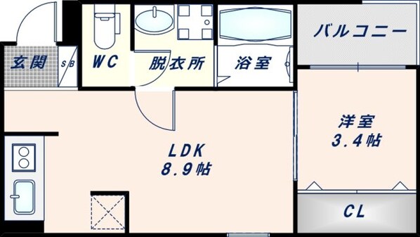 弥刀駅 徒歩12分 2階の物件間取画像